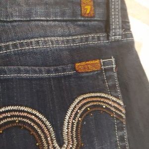 7 for all mankind dark wash denim jeans